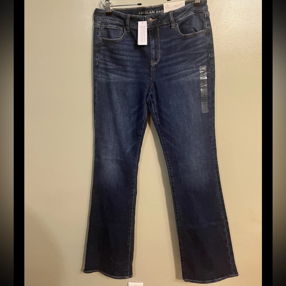 American Eagle Outfitters Women's Dark Blue Bootcut Jeans